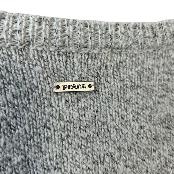 PRANA Women's Nolan Gray Cable Knit Pullover Tunic Sweater Wool Mohair Blend Med - Picture 4 of 7